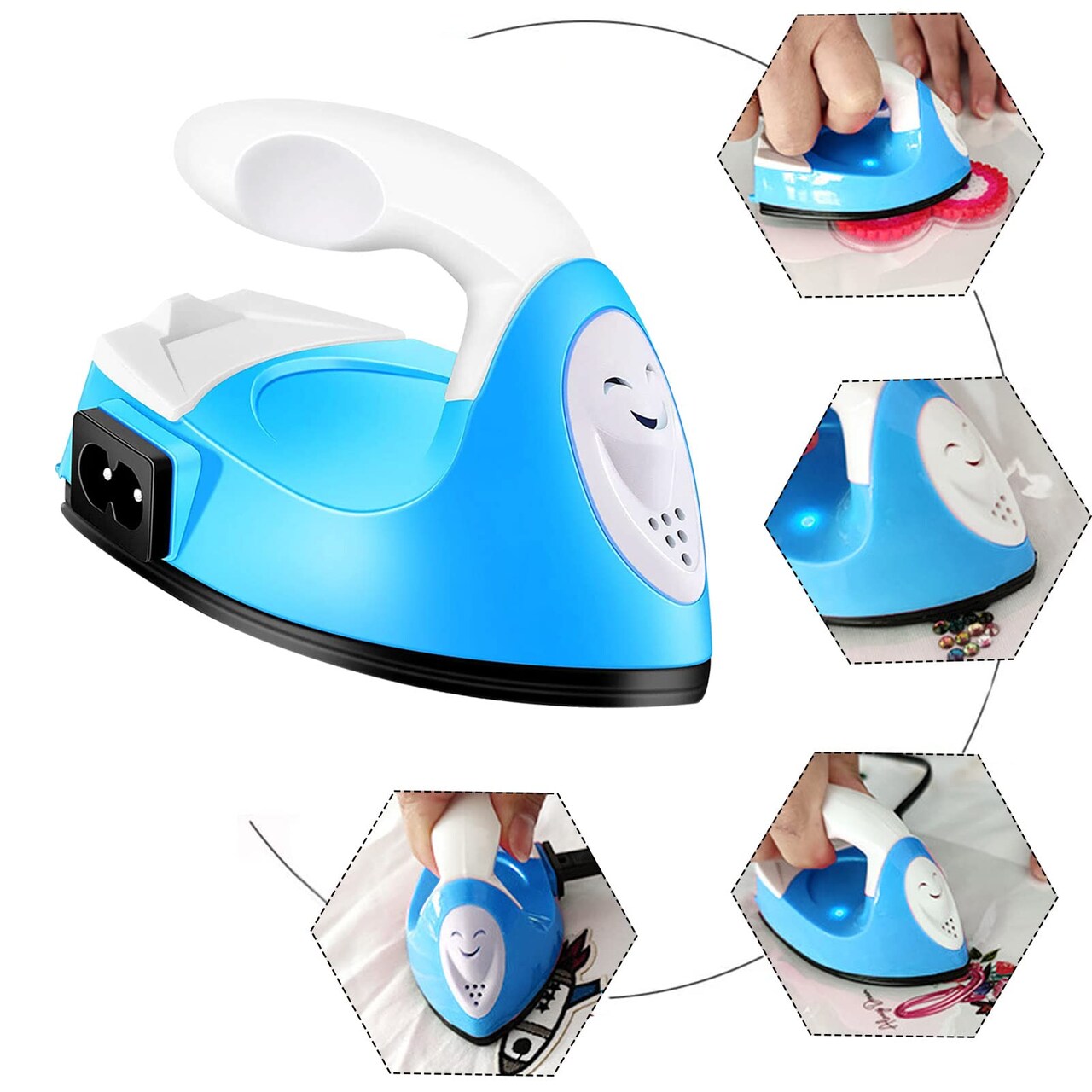 Iron Mini Iron Press,Mini Heat Press Machine for T Shirts Shoes and Hats Small Heat Transfer Vinyl Projects,Portable Travel Irons Mini Heat Press Crafting Craft Clothes